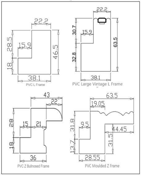 Waterproof PVC Cafe Style Shutters